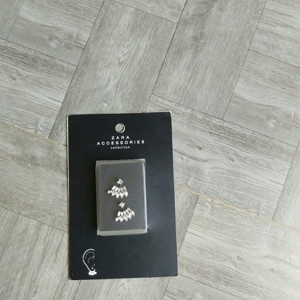 Zara GLASS Earring Jacket - Picture 3 of 5